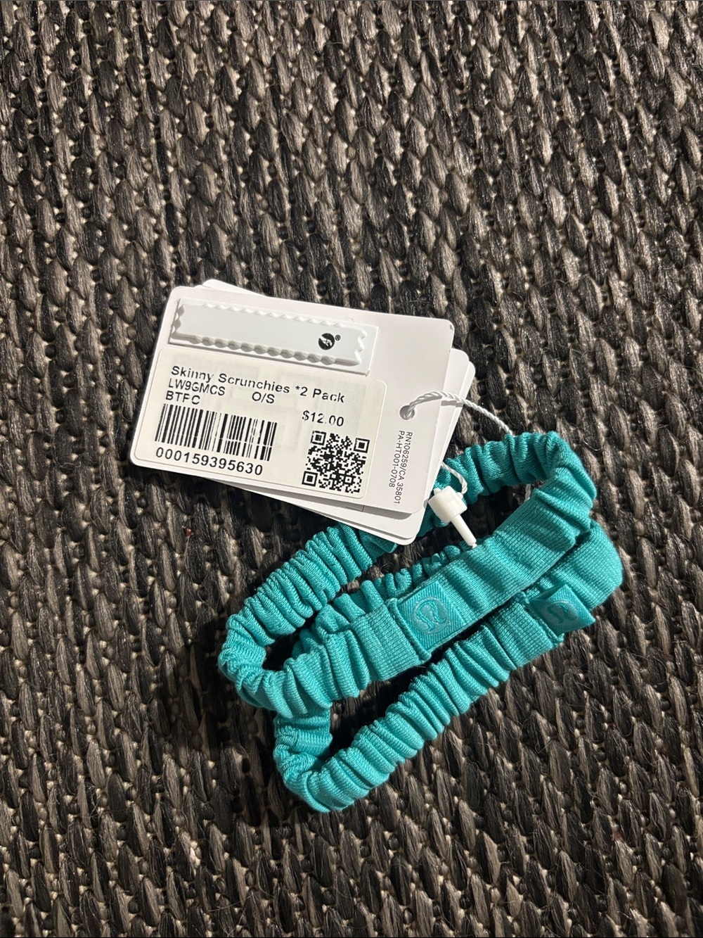Lululemon Skinny Scrunchies *2 Pack NEW Teal